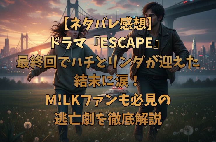 【ネタバレ感想】ドラマ『ESCAPE』最終回でハチとリンダが迎えた結末に涙！M!LKファンも必見の逃亡劇を徹底解説