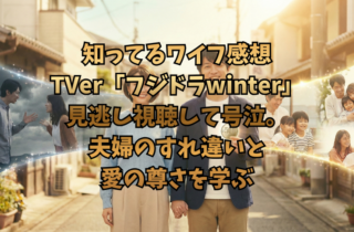 知ってるワイフ感想｜TVer「フジドラwinter」見逃し視聴して号泣。夫婦のすれ違いと愛の尊さを学ぶ
