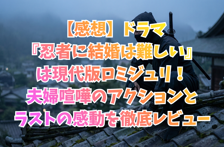 【感想】ドラマ『忍者に結婚は難しい』は現代版ロミジュリ!夫婦喧嘩のアクションとラストの感動を徹底レビュー