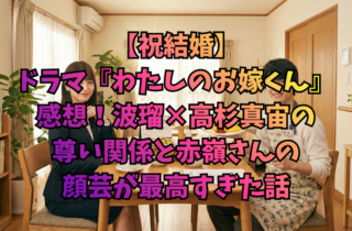 【祝結婚】ドラマ『わたしのお嫁くん』感想！波瑠×高杉真宙の尊い関係と赤嶺さんの顔芸が最高すぎた話