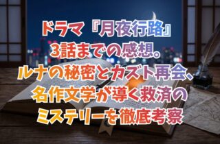 ドラマ『月夜行路』3話までの感想。ルナの秘密とカズト再会、名作文学が導く救済のミステリーを徹底考察