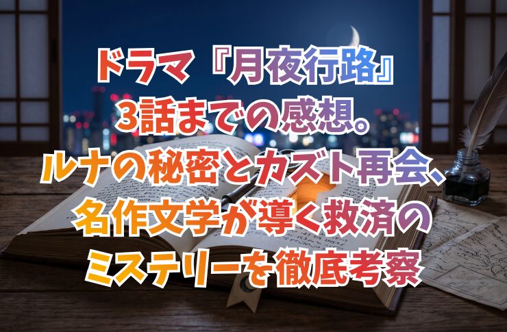 ドラマ『月夜行路』3話までの感想。ルナの秘密とカズト再会、名作文学が導く救済のミステリーを徹底考察